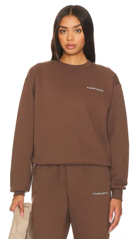 7 Days Active Organic Fitted Crew Neck in Brown