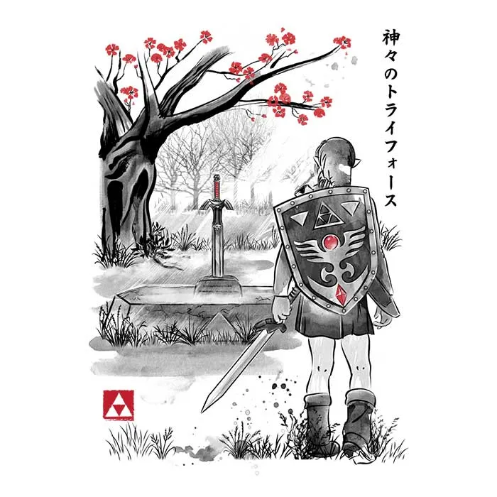 A Link to the Sumi-e - Throw Pillow