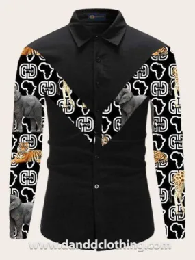 African Black Shirt Animals M-Style most