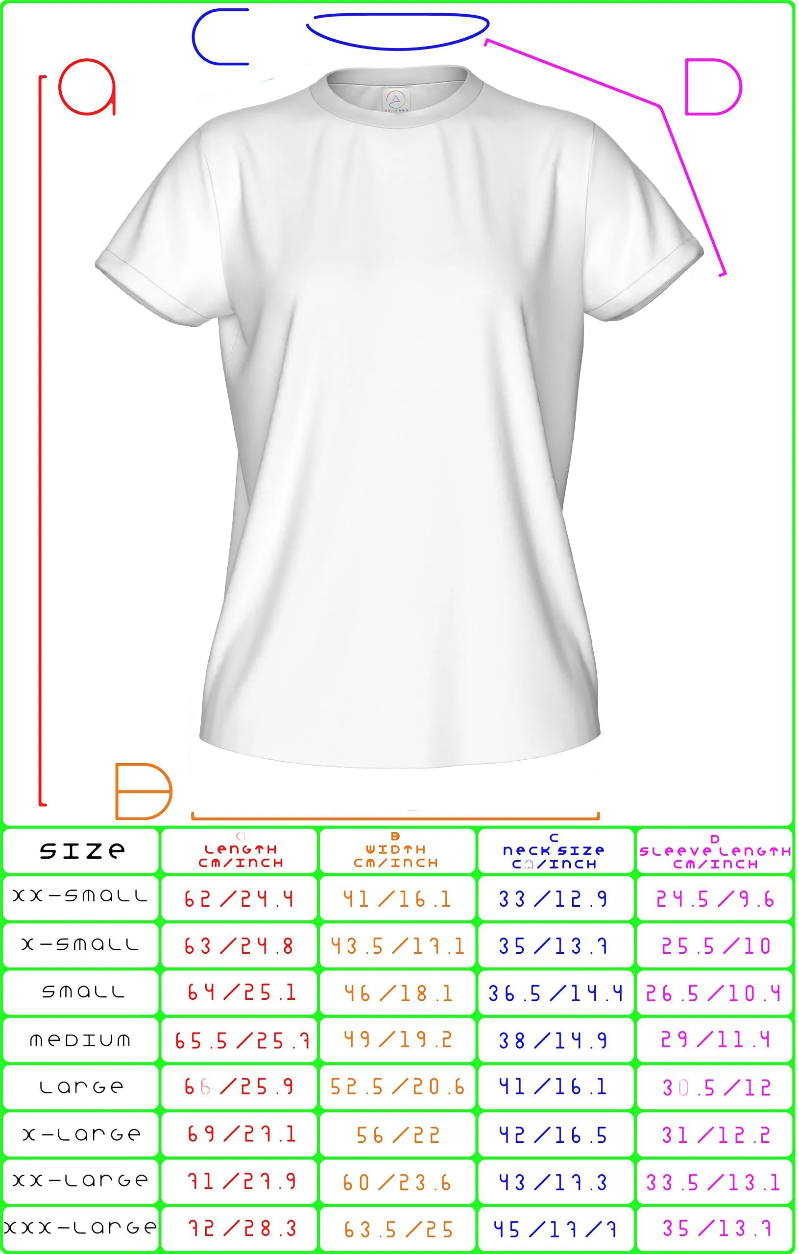aofmoka Ultraviolet Fluorescent Handmade Art Neon Blacklight Reactive Print Women T-Shirt