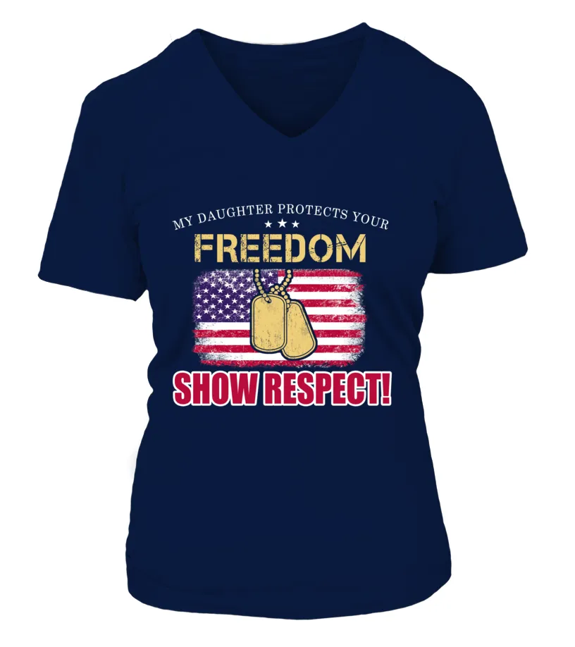 Army Mom Daughter Show Respect T-shirts