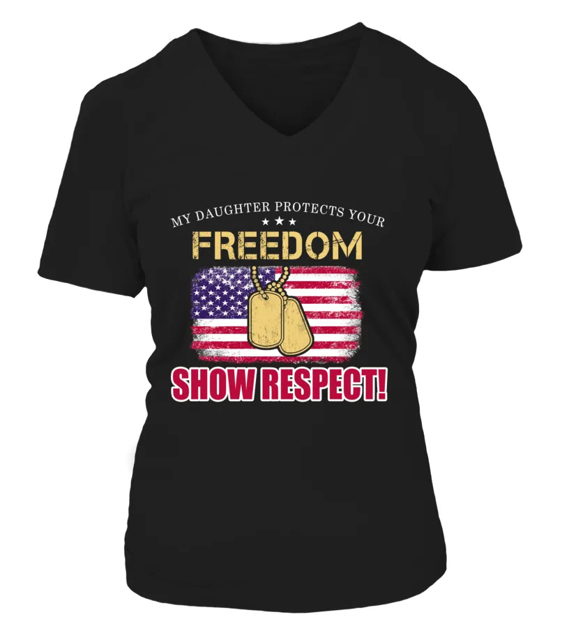 Army Mom Daughter Show Respect T-shirts