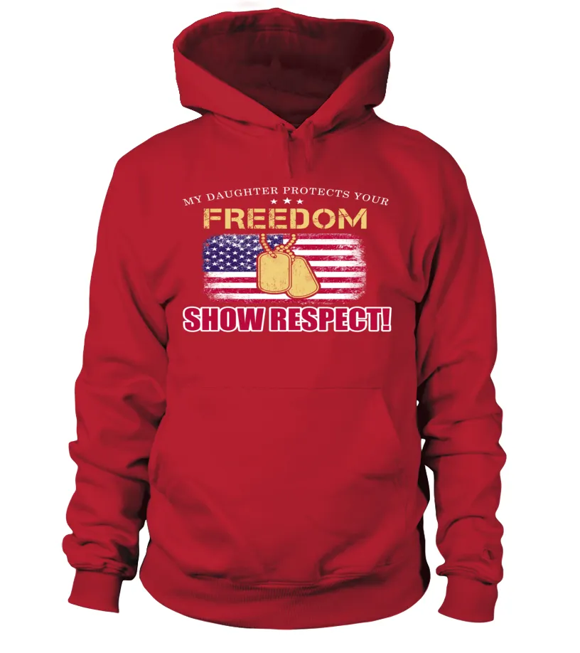 Army Mom Daughter Show Respect T-shirts