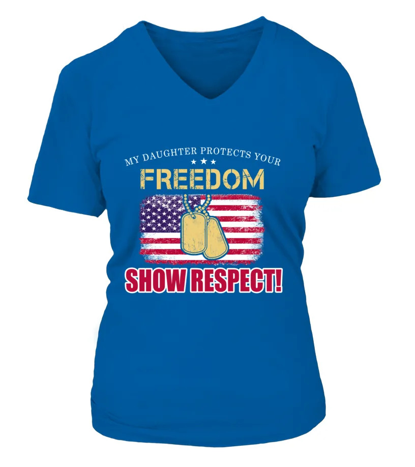 Army Mom Daughter Show Respect T-shirts