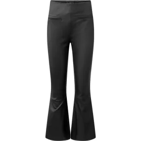 Ava RW flare pants with stretch in soft leather quality / 50896 - Black (Nero)