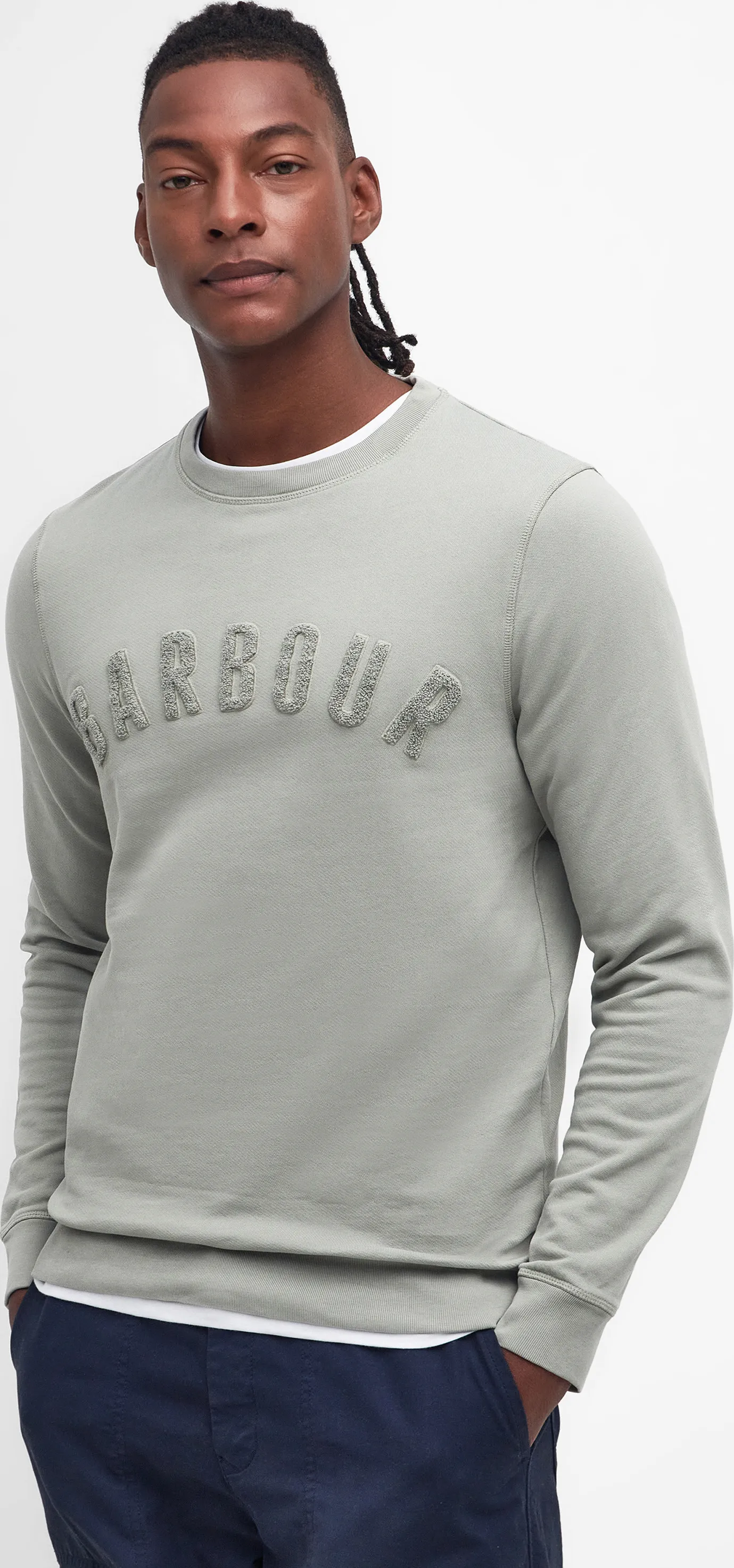 Barbour Men&#x27;s Washed Prep Logo Shirt Forest Fog | Buy Barbour Men&#x27;s Washed Prep Logo Shirt Forest Fog here | Outnorth