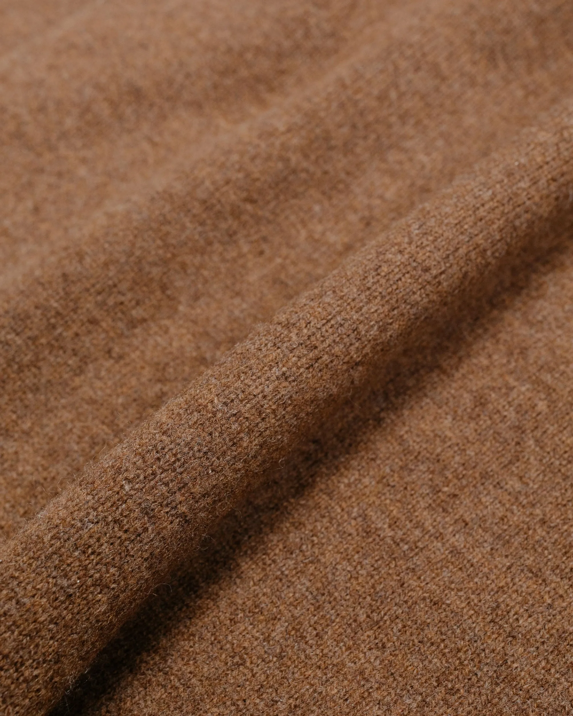 Mens Classic Brown Knit Polo Shirt - Beams Plus 9G