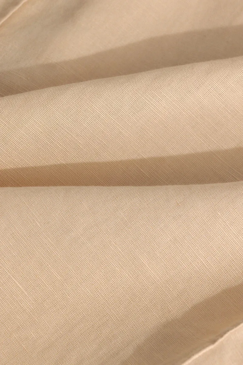 Beige Linen Blend Shirt