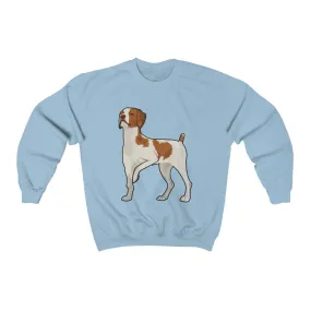 Brittany Dog Unisex Heavy Blend Crewneck Sweatshirt, S-2XL, 7 Colors, Made in the USA!!