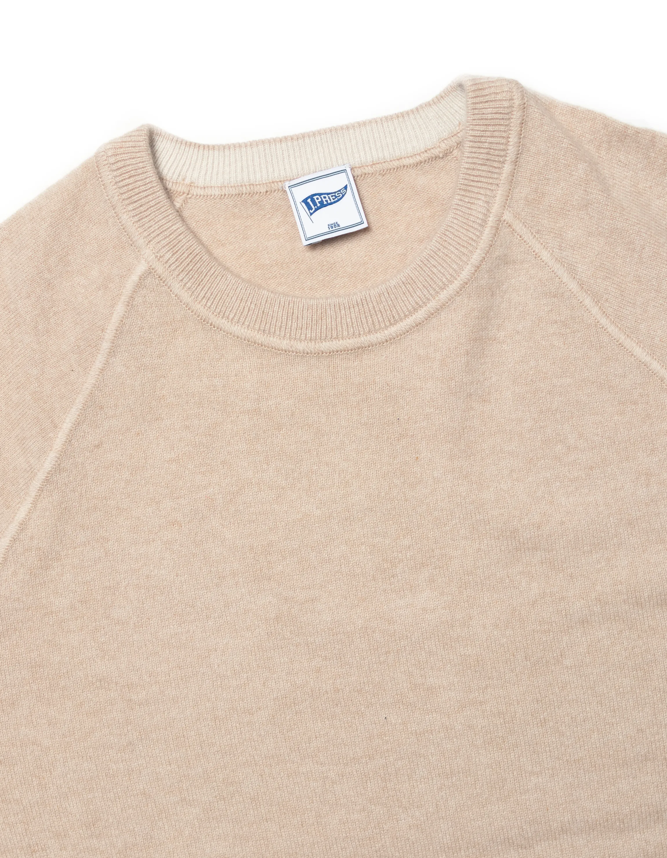 CASHMERE CREW NECK SWEATER - TAN