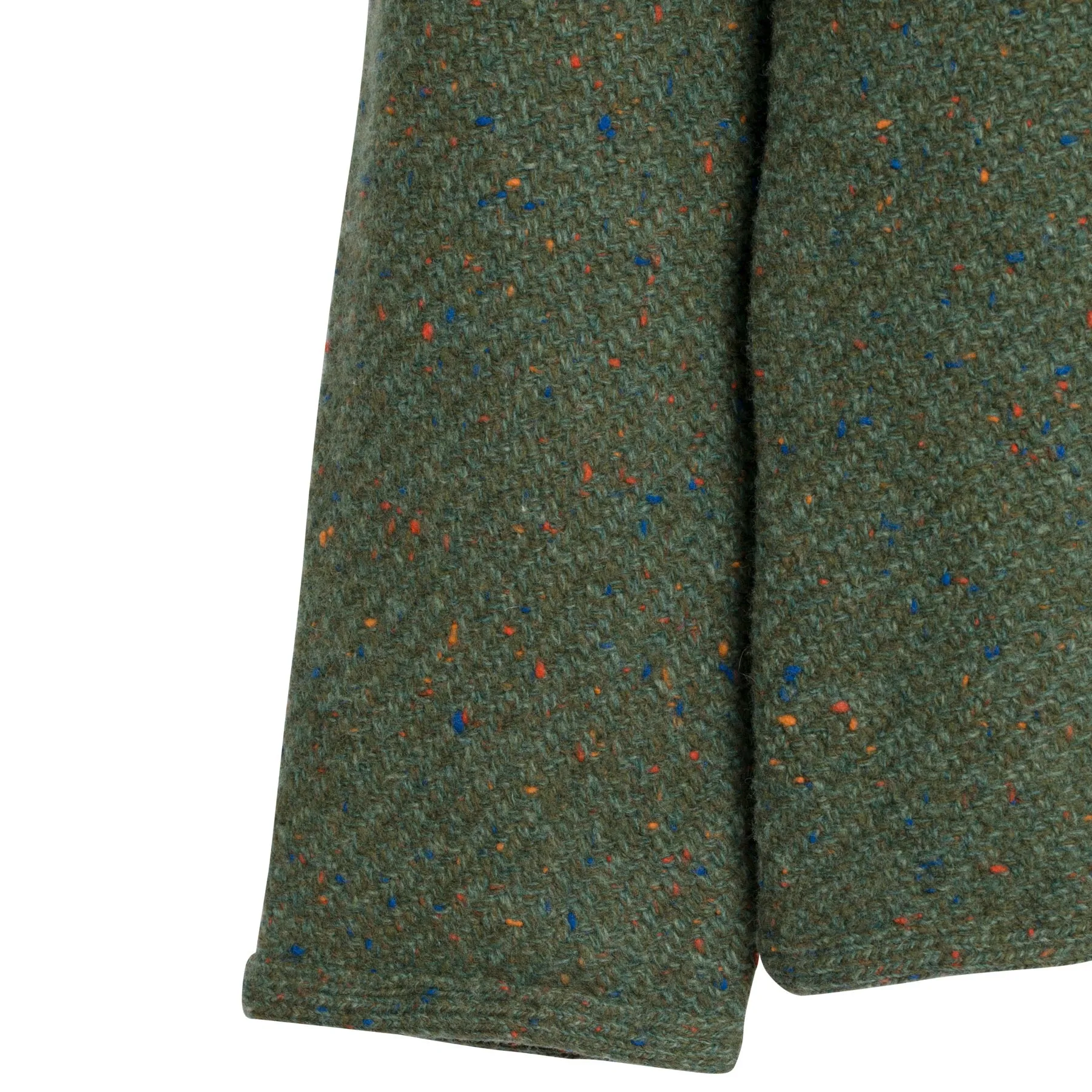 Chevron Tweed Knit Bias Bound Cloverleaf Cardigan