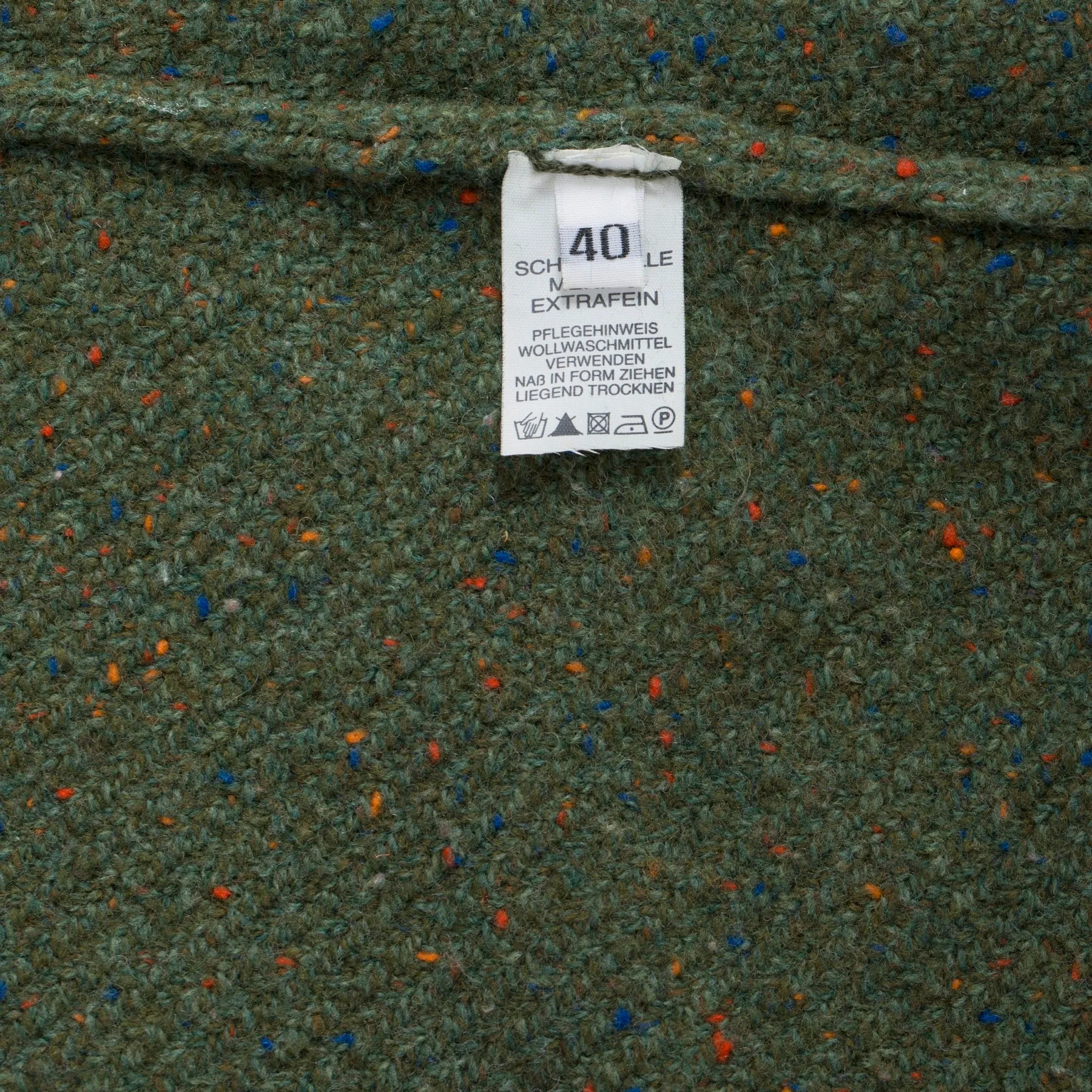 Chevron Tweed Knit Bias Bound Cloverleaf Cardigan