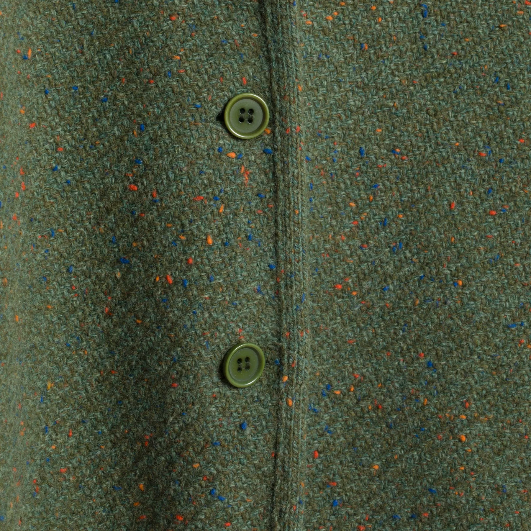 Chevron Tweed Knit Bias Bound Cloverleaf Cardigan