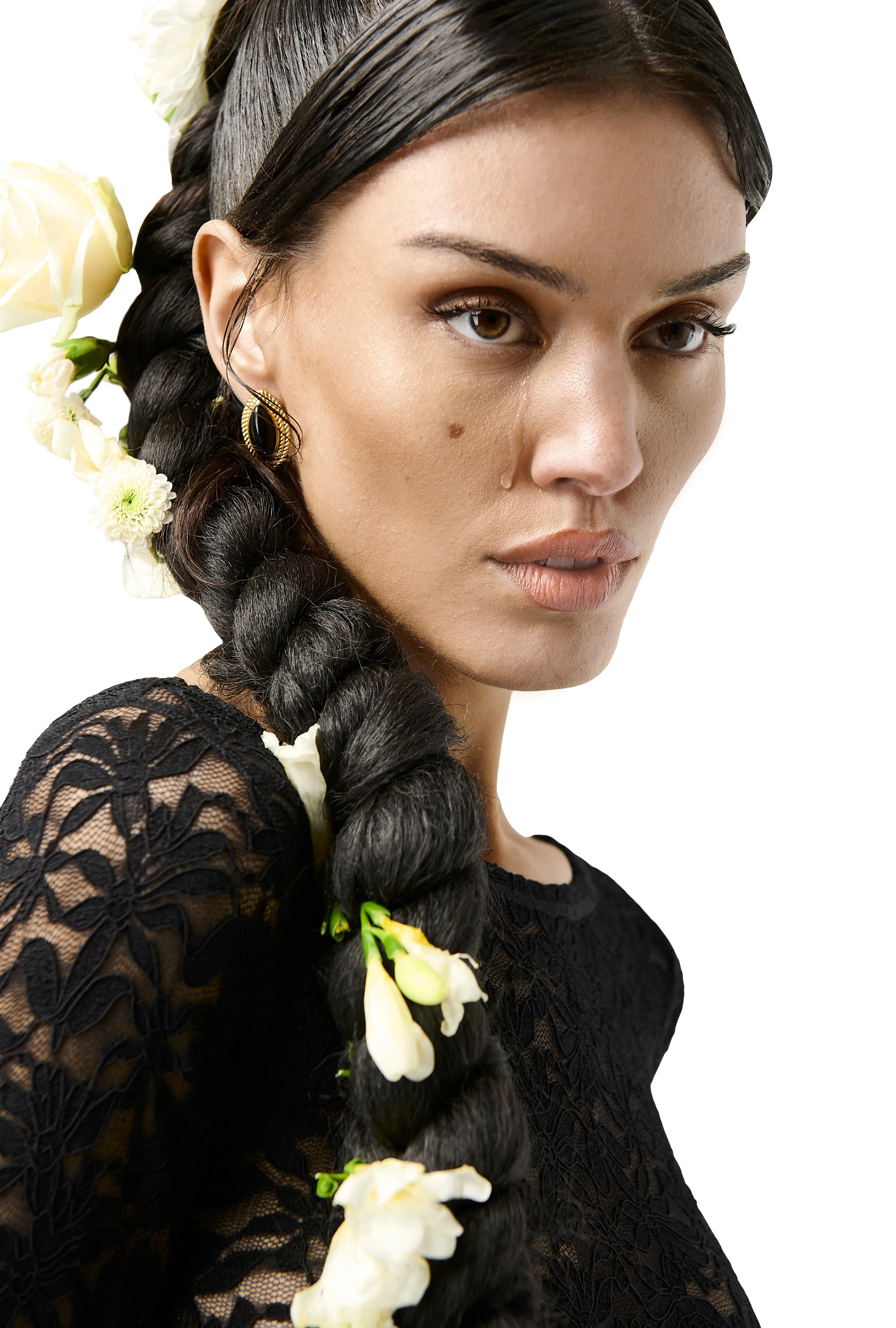 Coal Oval Earrings