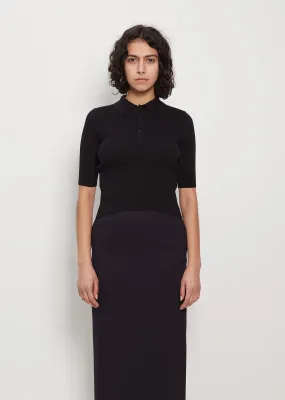 Cotton Giza Rib Knit Polo