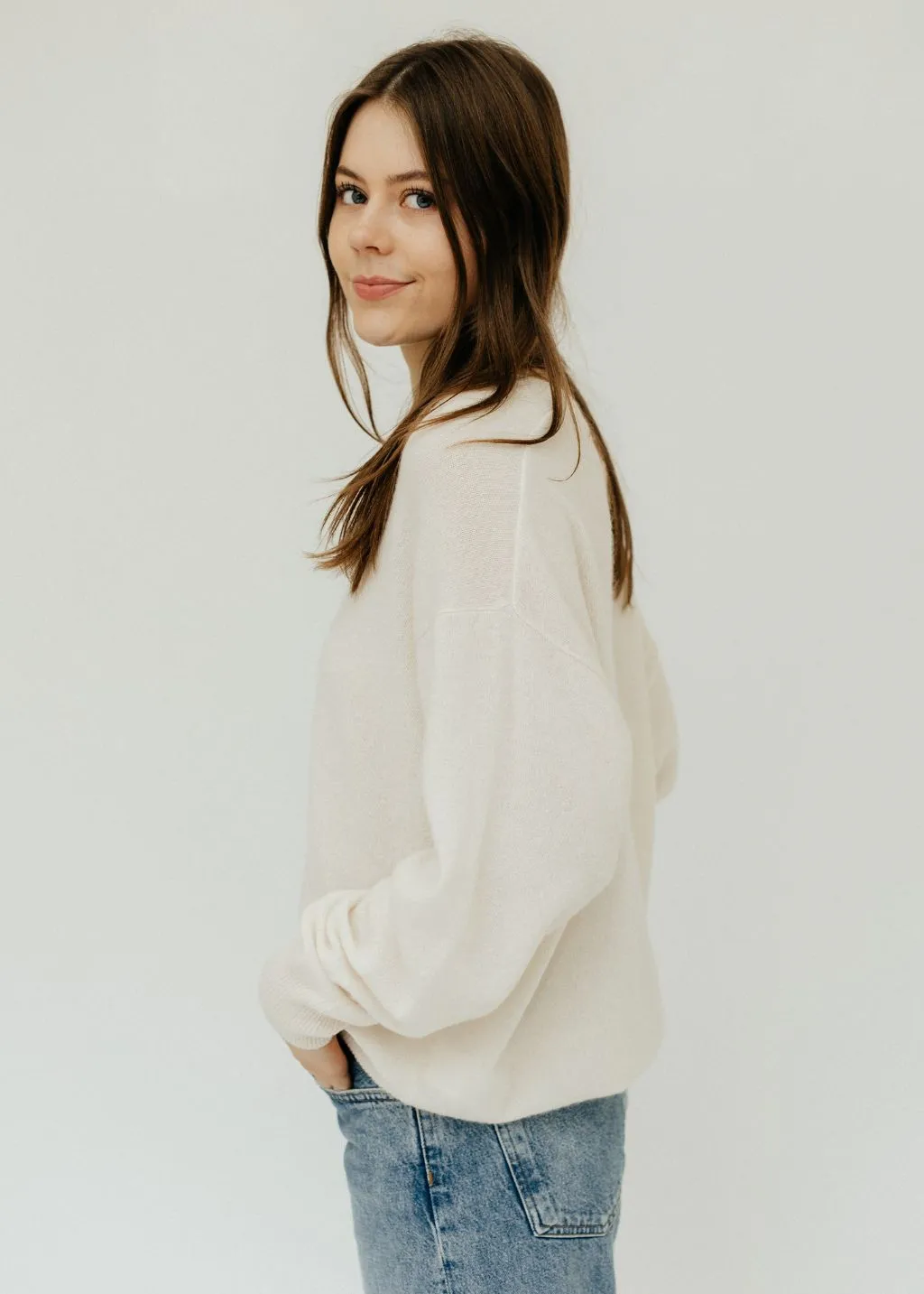 CRUSH Cashmere Malibu V 2.0 White Sweater