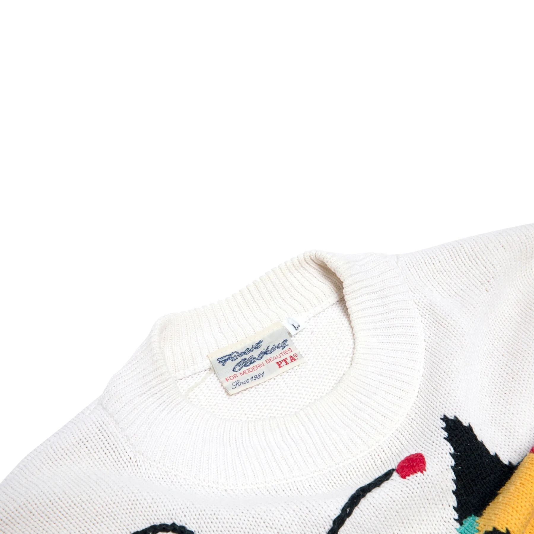 Cubist Cyclops Intarsia Chainstitch Embroidered Jumper