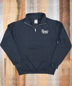Dave’s New York Men&#39;s Vintage Logo Half-Zip Sweatshirt - Black