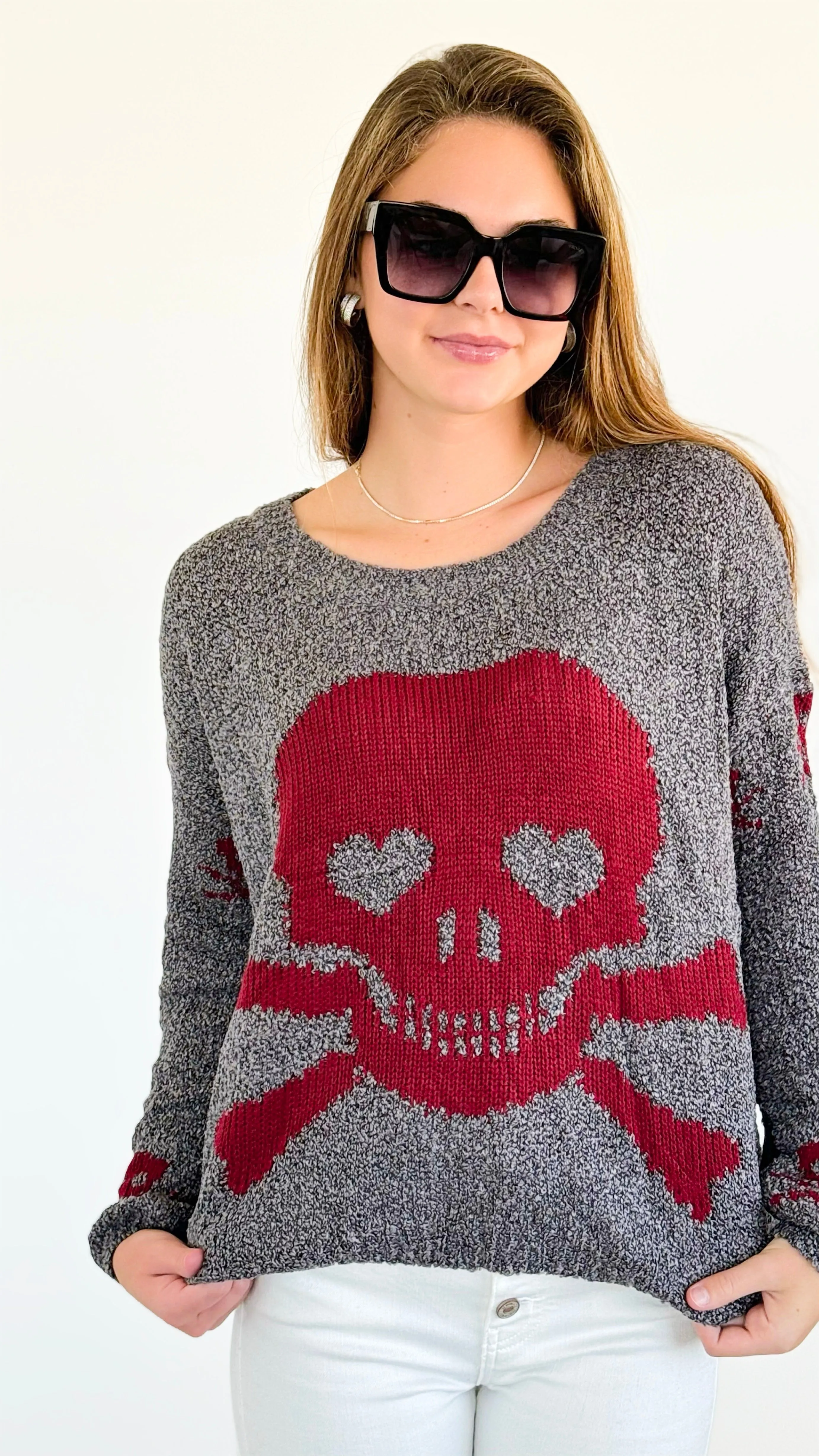Death Becomes Her Knit Sweater-Dark Grey