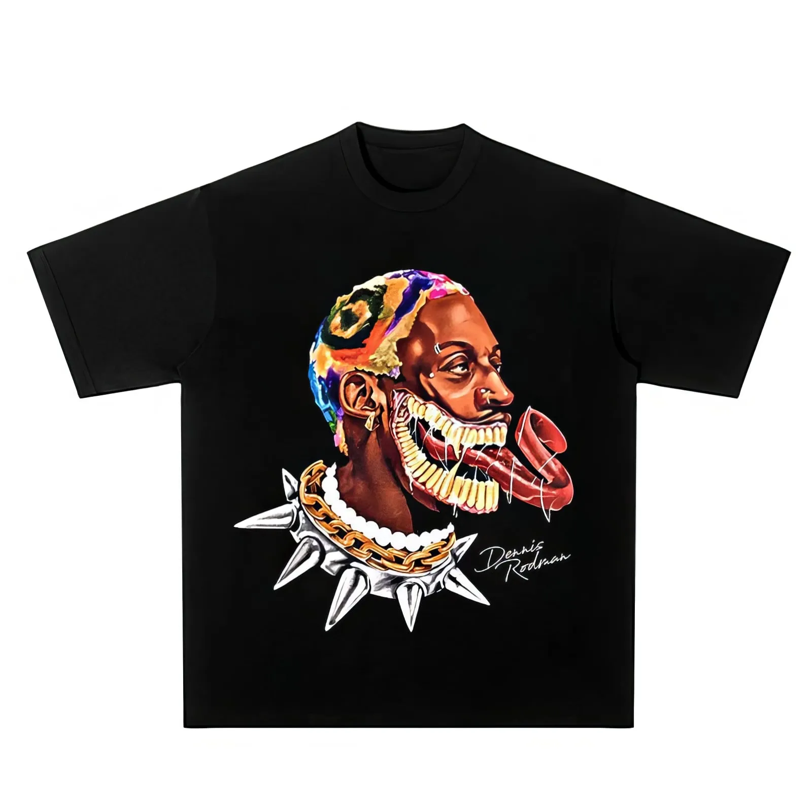 Dennis Rodman Venom Graffiti Print T-Shirt