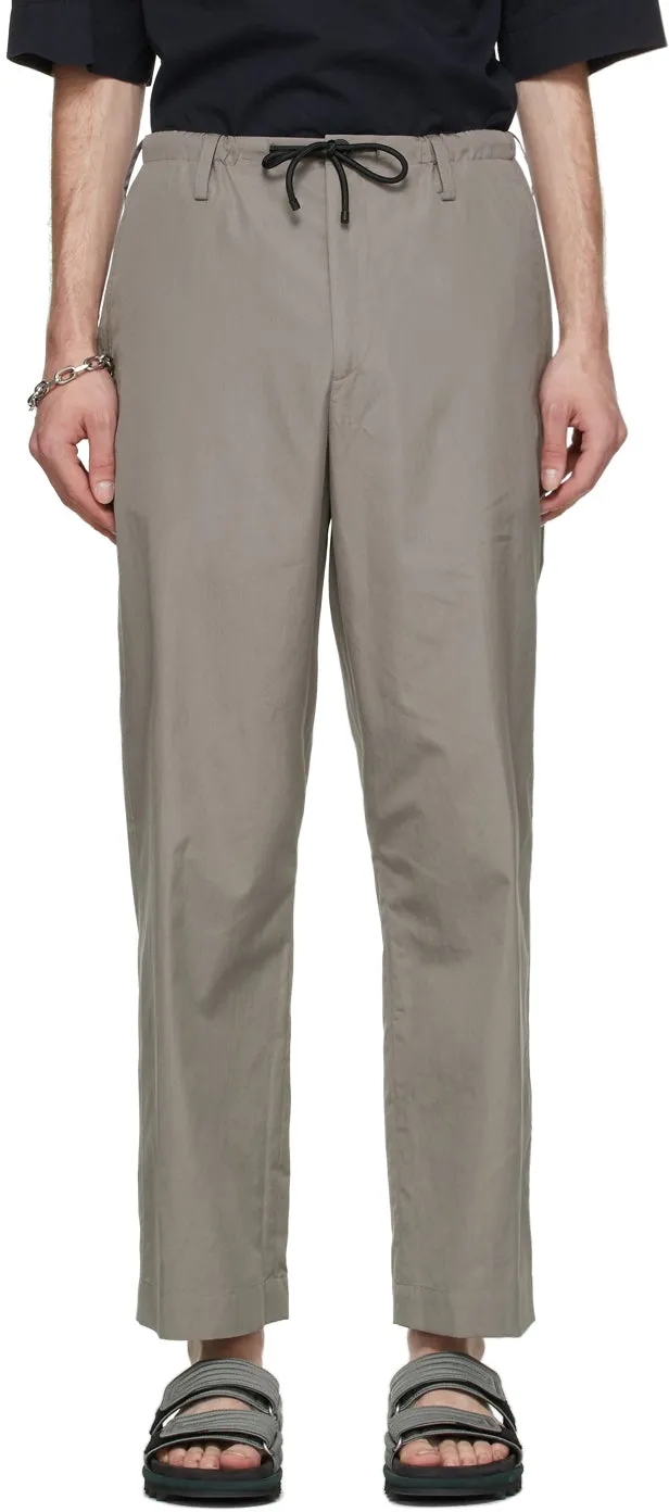 Dries Van Noten Grey Poplin Trousers