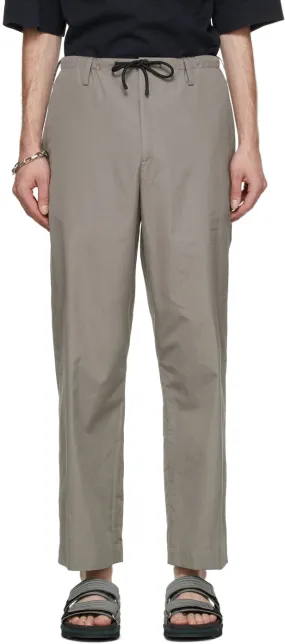 Dries Van Noten Grey Poplin Trousers