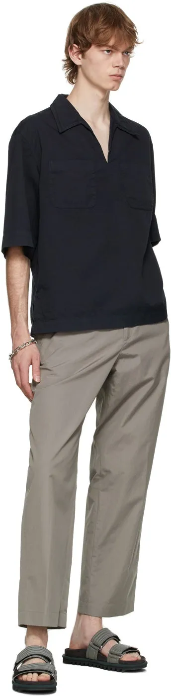 Dries Van Noten Grey Poplin Trousers