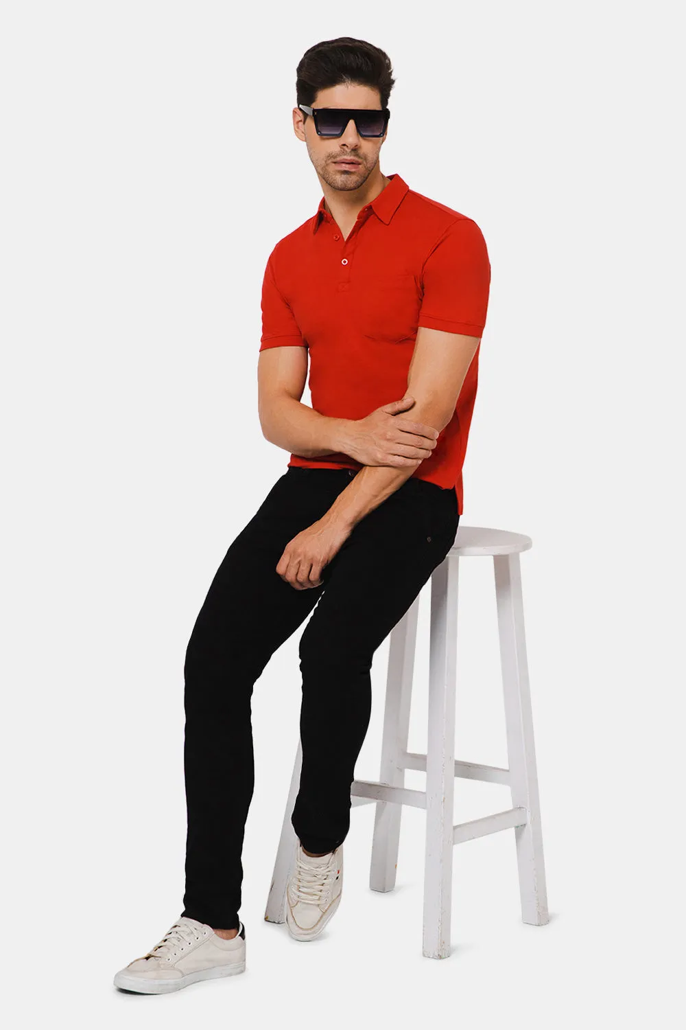 Enhance Polo Tshirt - Red - S421