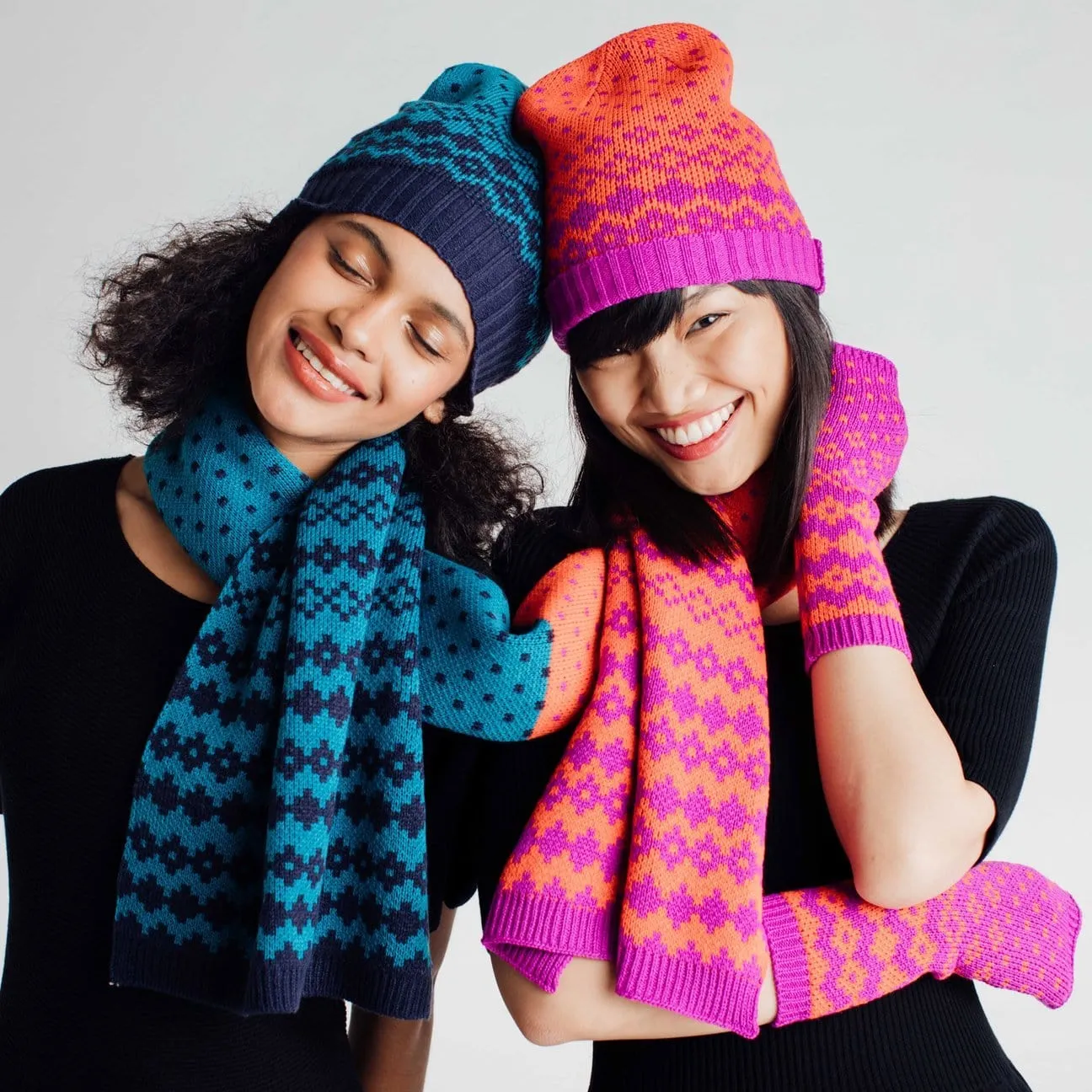 Fair Isle Colorblock Scarf