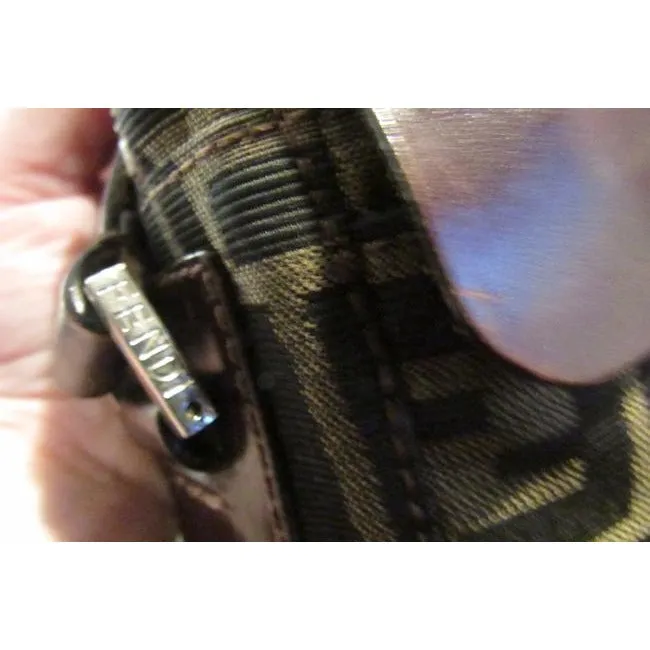 Fendi And Purse Tobacco Zucca Print Leather And Canvas Shoulder Bag