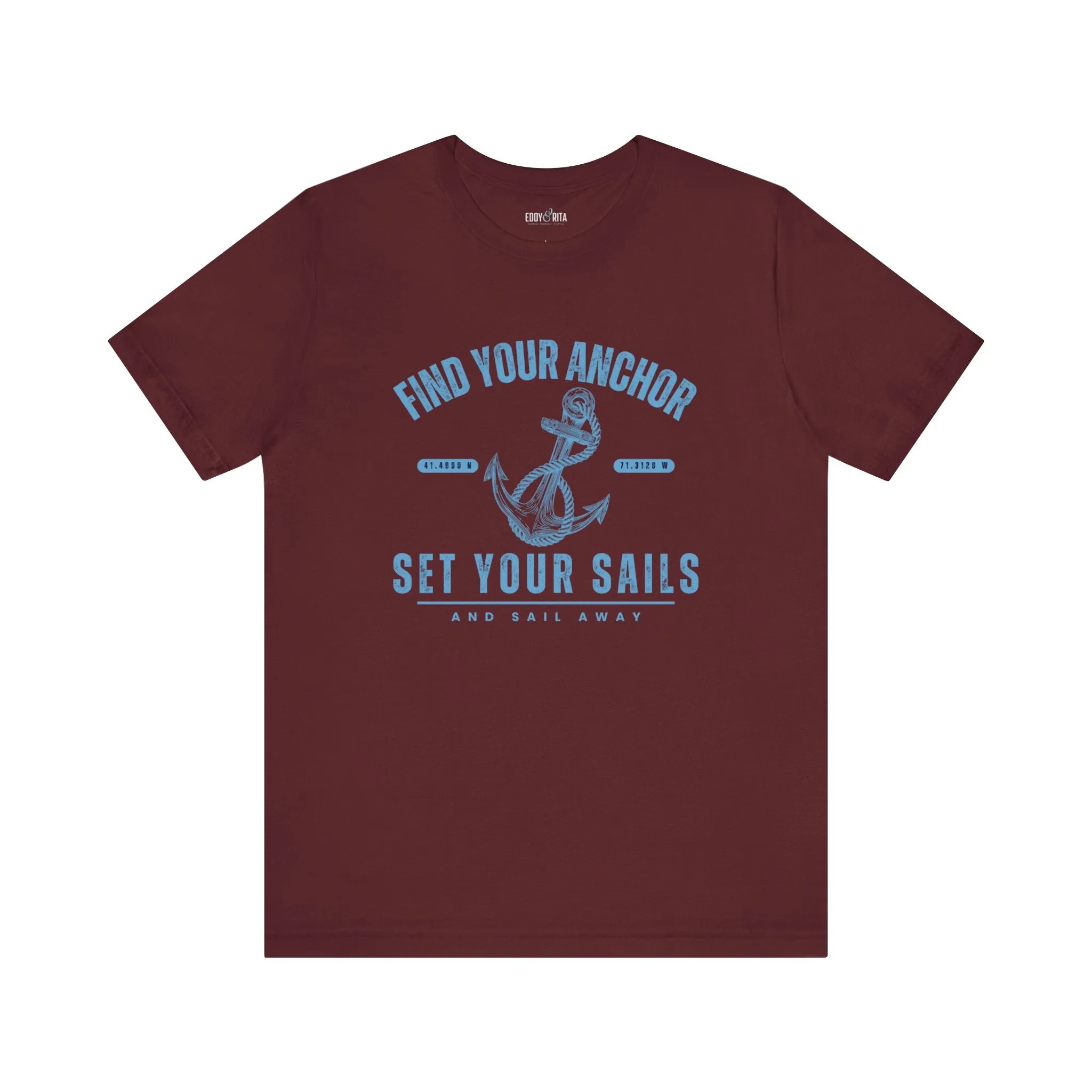 Find Your Anchor Men's Bella Canvas Tee - Sail Away Comfort Statement