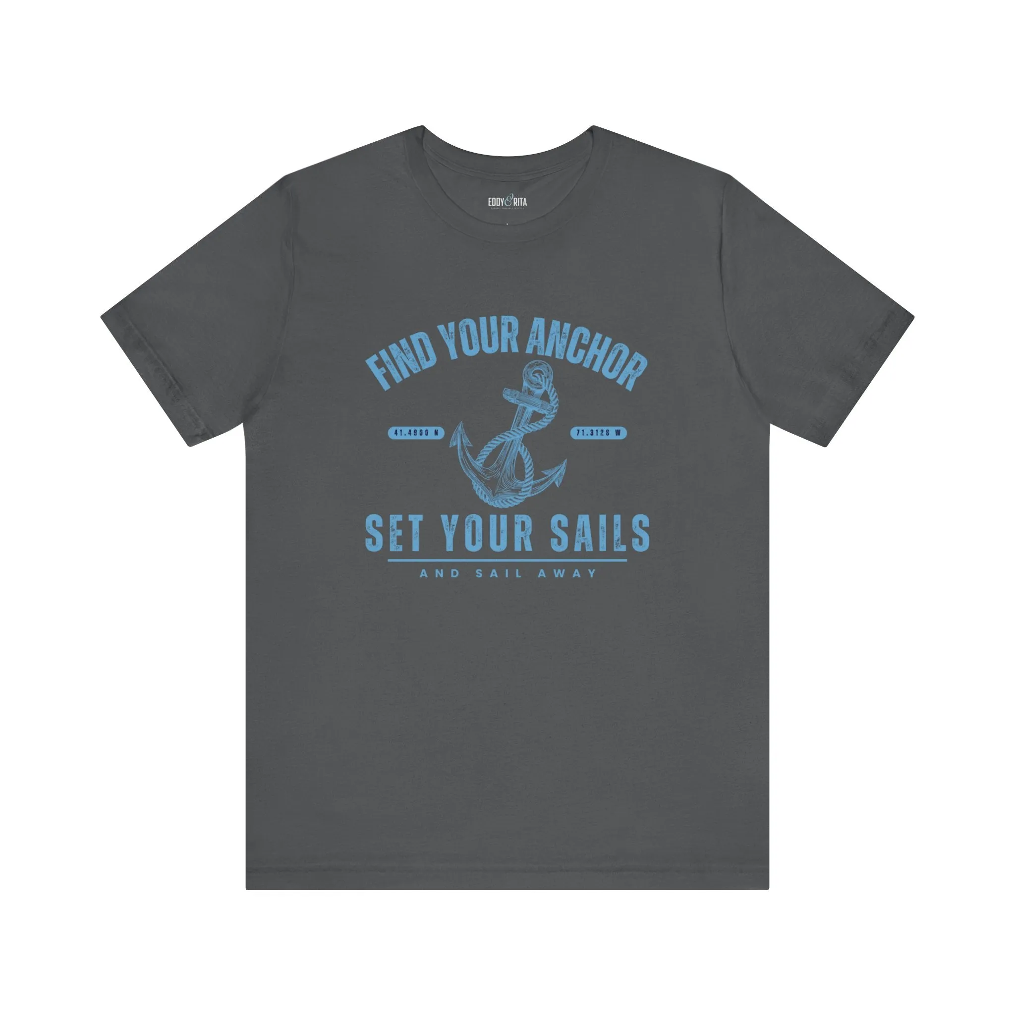 Find Your Anchor Men's Bella Canvas Tee - Sail Away Comfort Statement