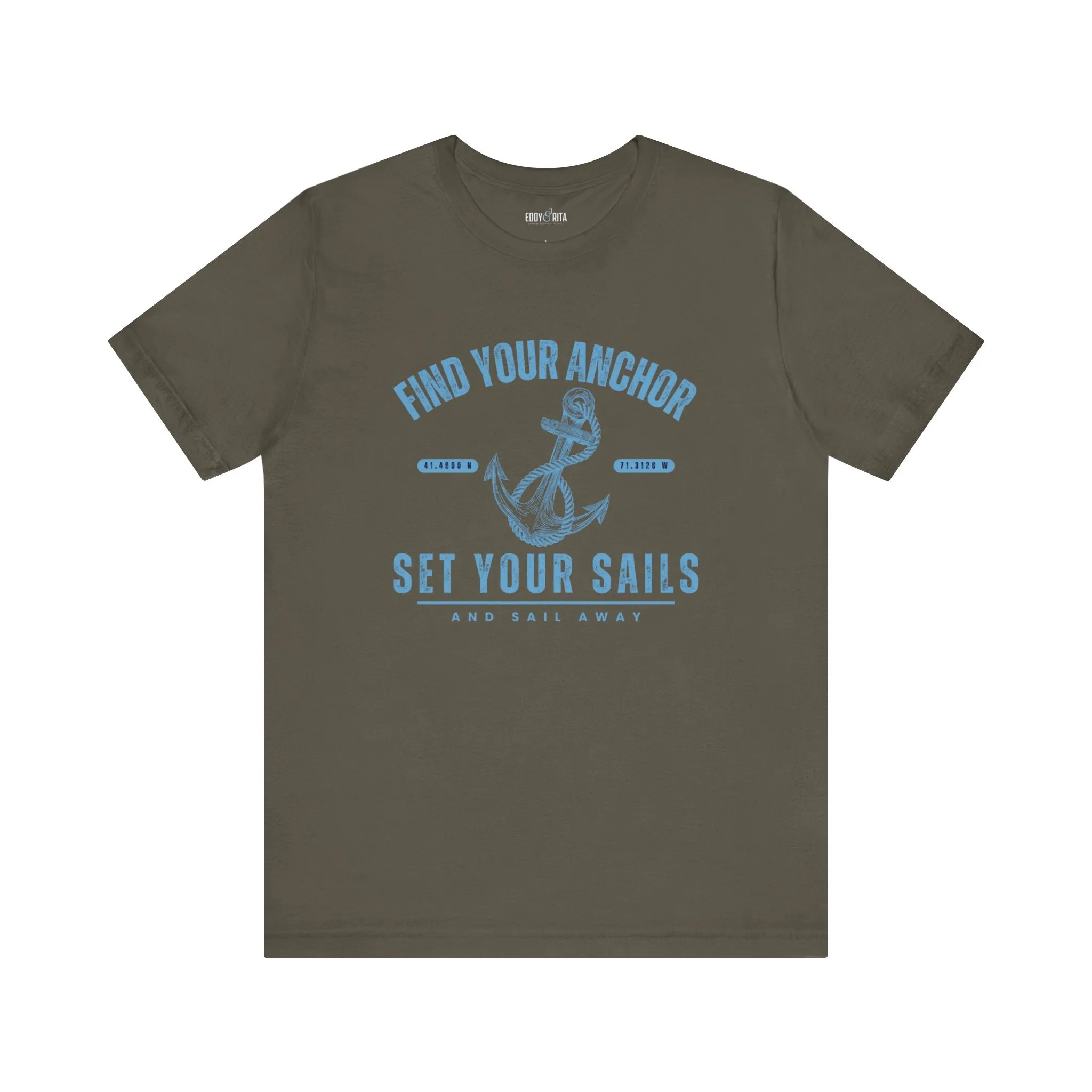 Find Your Anchor Men's Bella Canvas Tee - Sail Away Comfort Statement