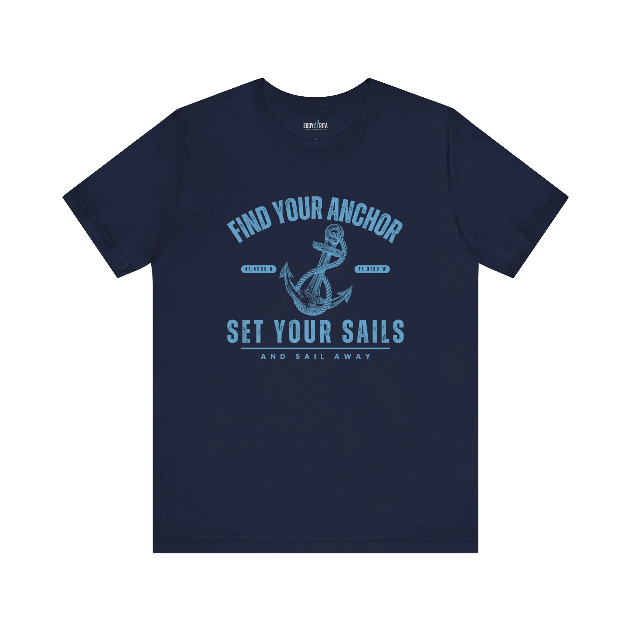 Find Your Anchor Men's Bella Canvas Tee - Sail Away Comfort Statement