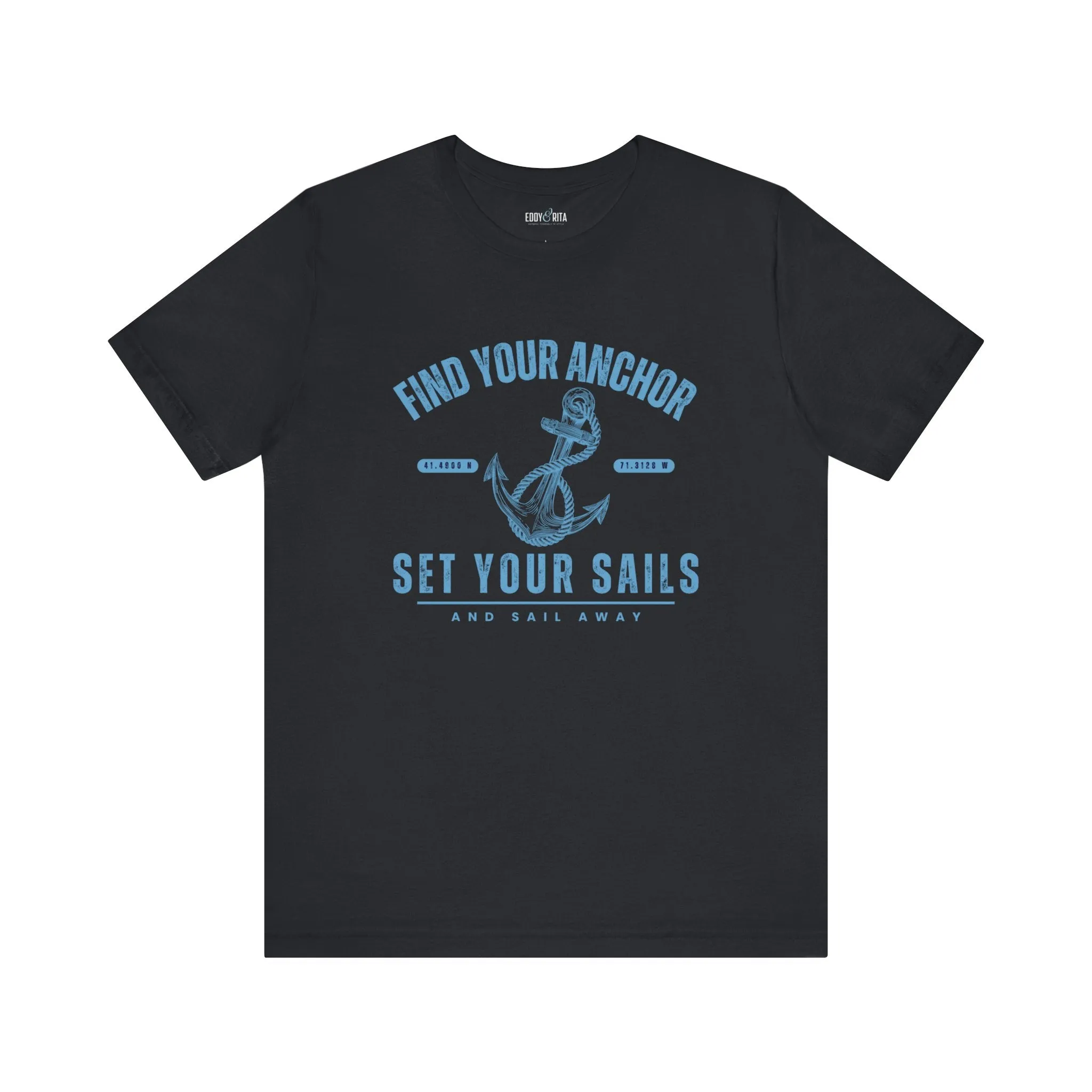 Find Your Anchor Men's Bella Canvas Tee - Sail Away Comfort Statement