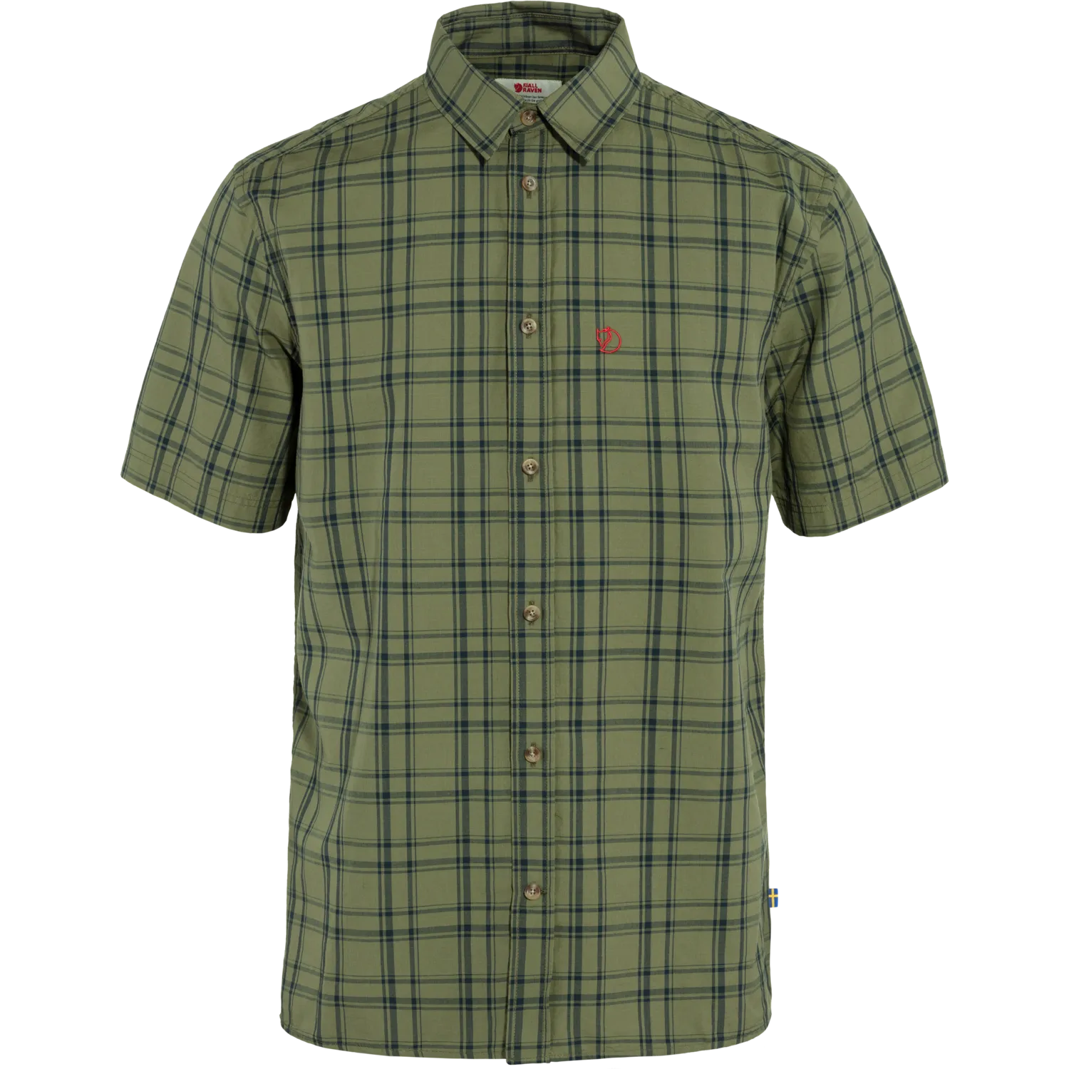 Fjällräven Men&#x27;s Övik Lite Shirt Short Sleeve Green-Dark Navy | Buy Fjällräven Men&#x27;s Övik Lite Shirt Short Sleeve Green-Dark Navy here | Outnorth