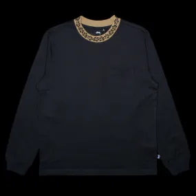 Flower Mock Neck L/S Crew