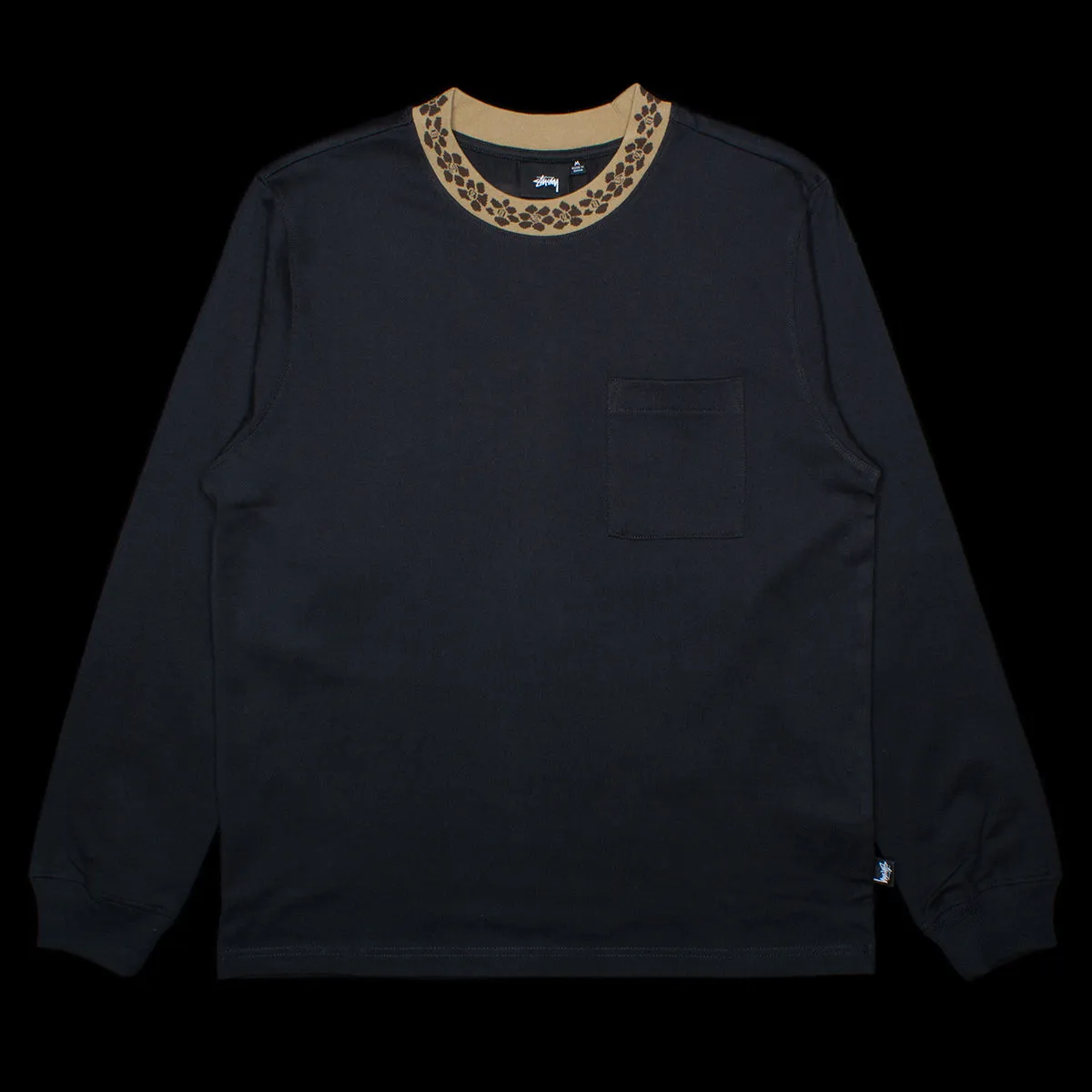 Flower Mock Neck L/S Crew