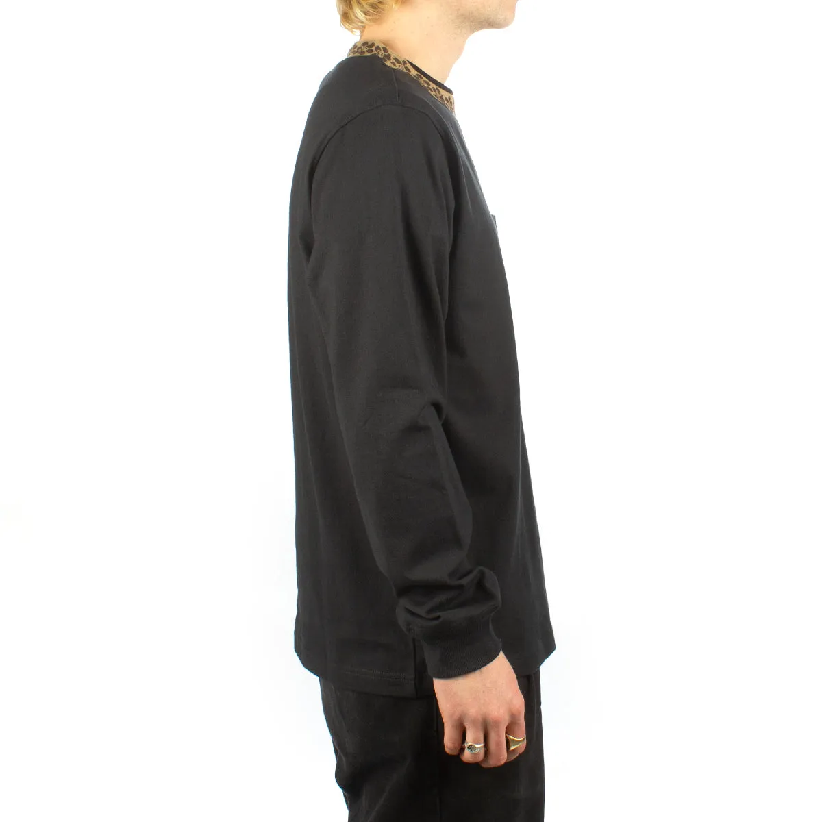 Flower Mock Neck L/S Crew