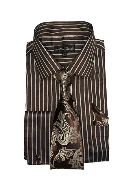 Fortino Landi FL633-BRN  Mens Shirt