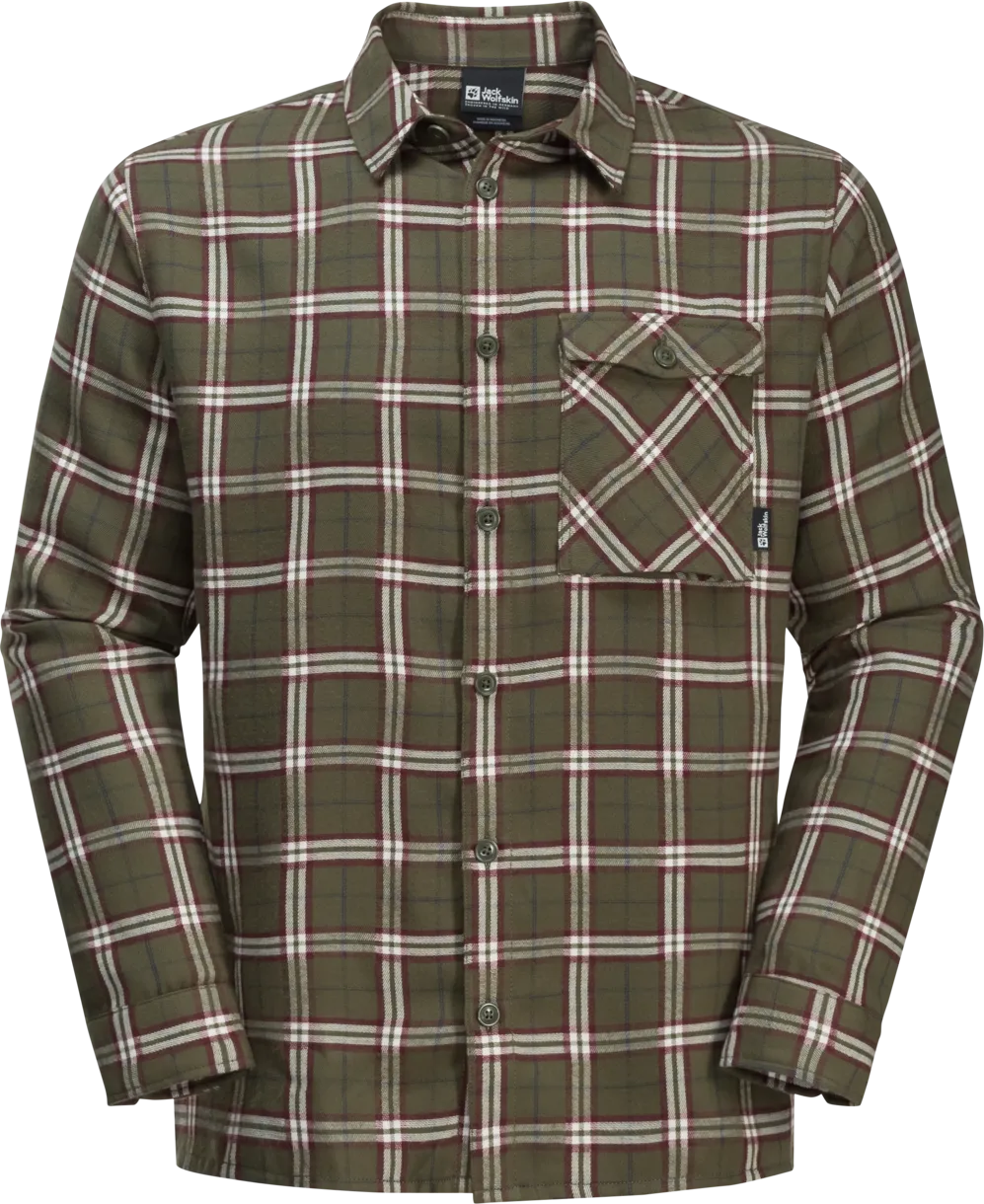 Jack Wolfskin Men&#x27;s Morgenluft Shirt Island Moss 41 | Buy Jack Wolfskin Men&#x27;s Morgenluft Shirt Island Moss 41 here | Outnorth