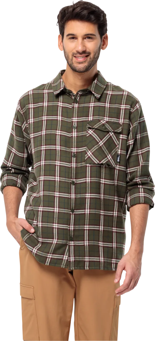 Jack Wolfskin Men&#x27;s Morgenluft Shirt Island Moss 41 | Buy Jack Wolfskin Men&#x27;s Morgenluft Shirt Island Moss 41 here | Outnorth