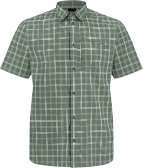Jack Wolfskin Men&#x27;s Norbo Short Sleeve Shirt Hedge Green Checks | Buy Jack Wolfskin Men&#x27;s Norbo Short Sleeve Shirt Hedge Green Checks here | Outnorth