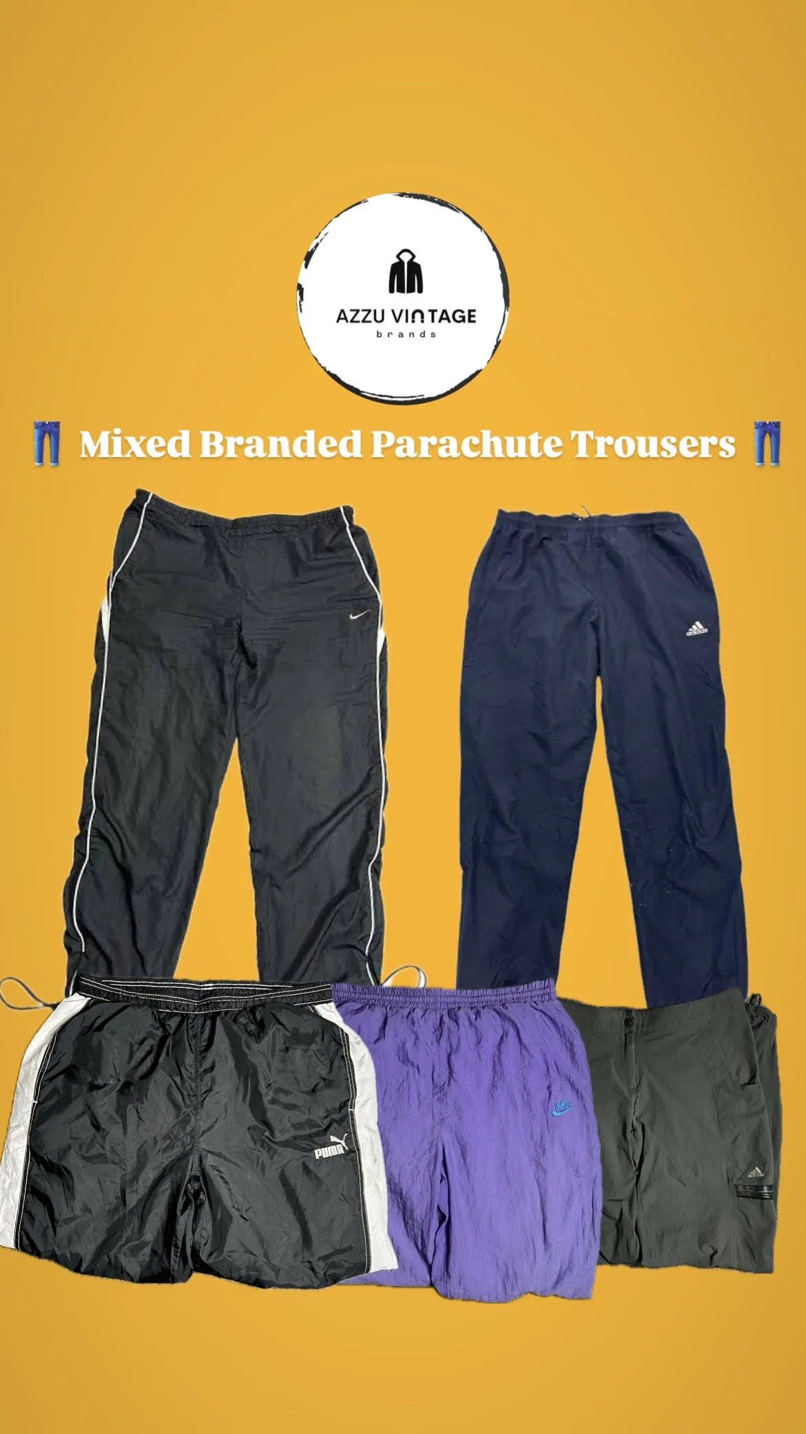 Mixed Branded Parachute Trousers