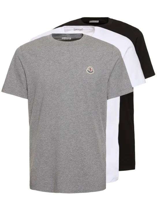 Moncler   Pack of 3 cotton t-shirts 