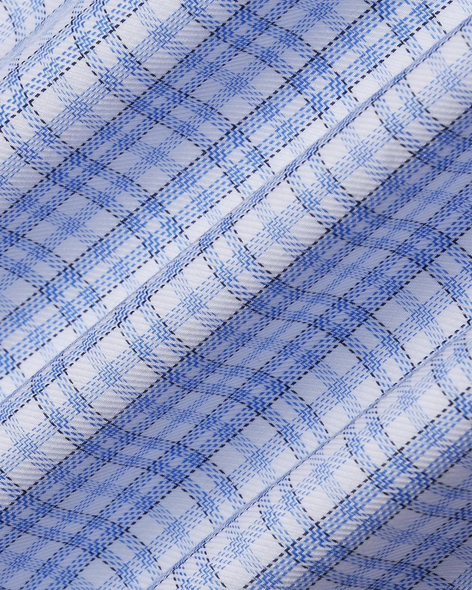Non Iron Formal Blue Check Shirt - Blake