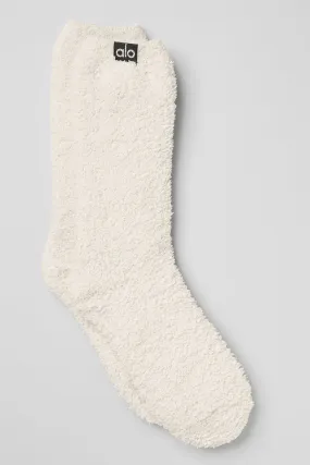 Lush Ivory Plush Socks - Ultra-Soft and Cozy Footwear for Ultimate Comfort