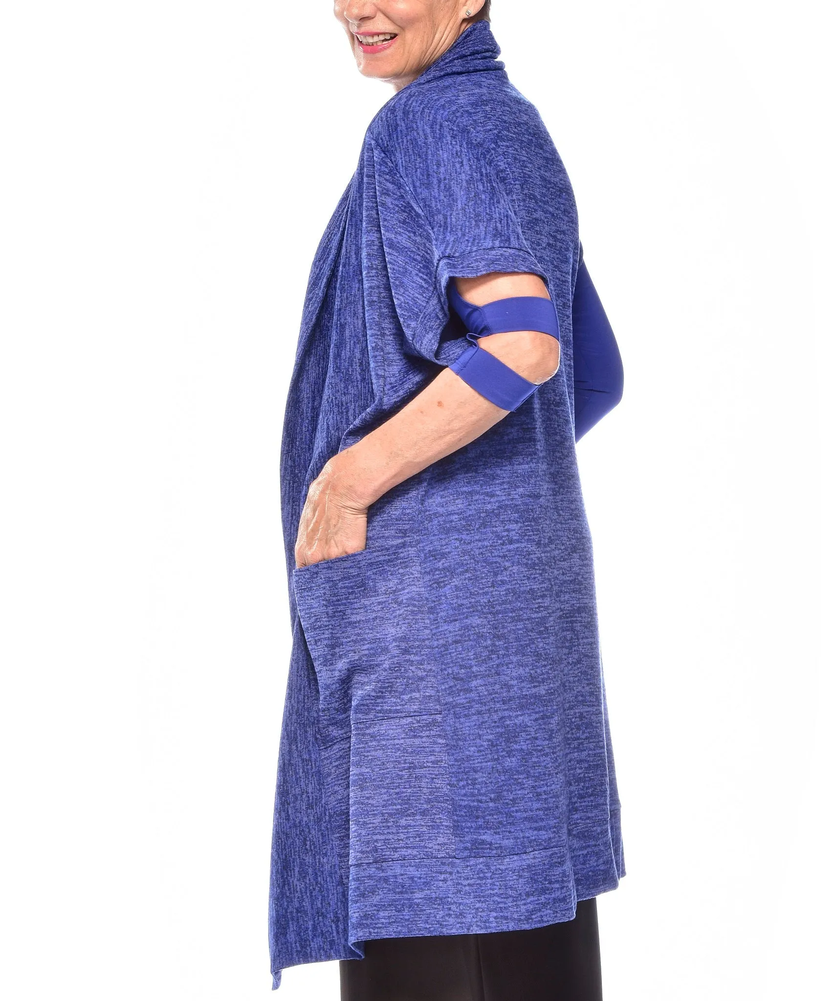 Print Pocketed Maxi Sweater (Wool)