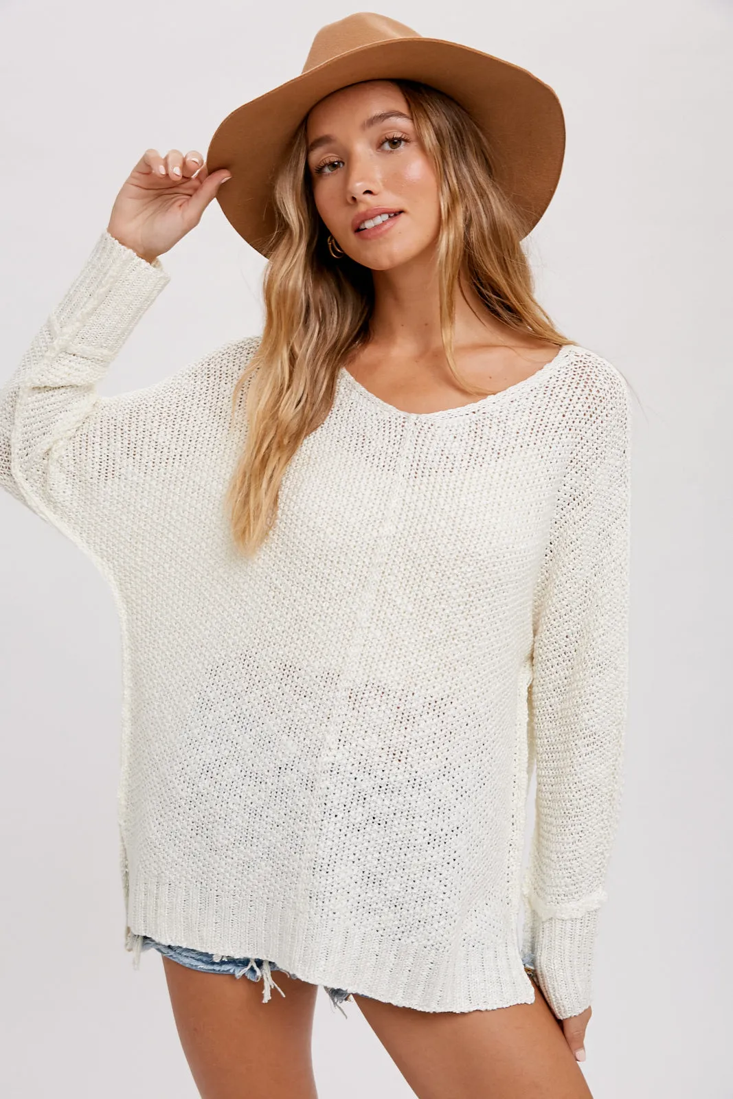 Reverse Seam Loose Fit Sweater