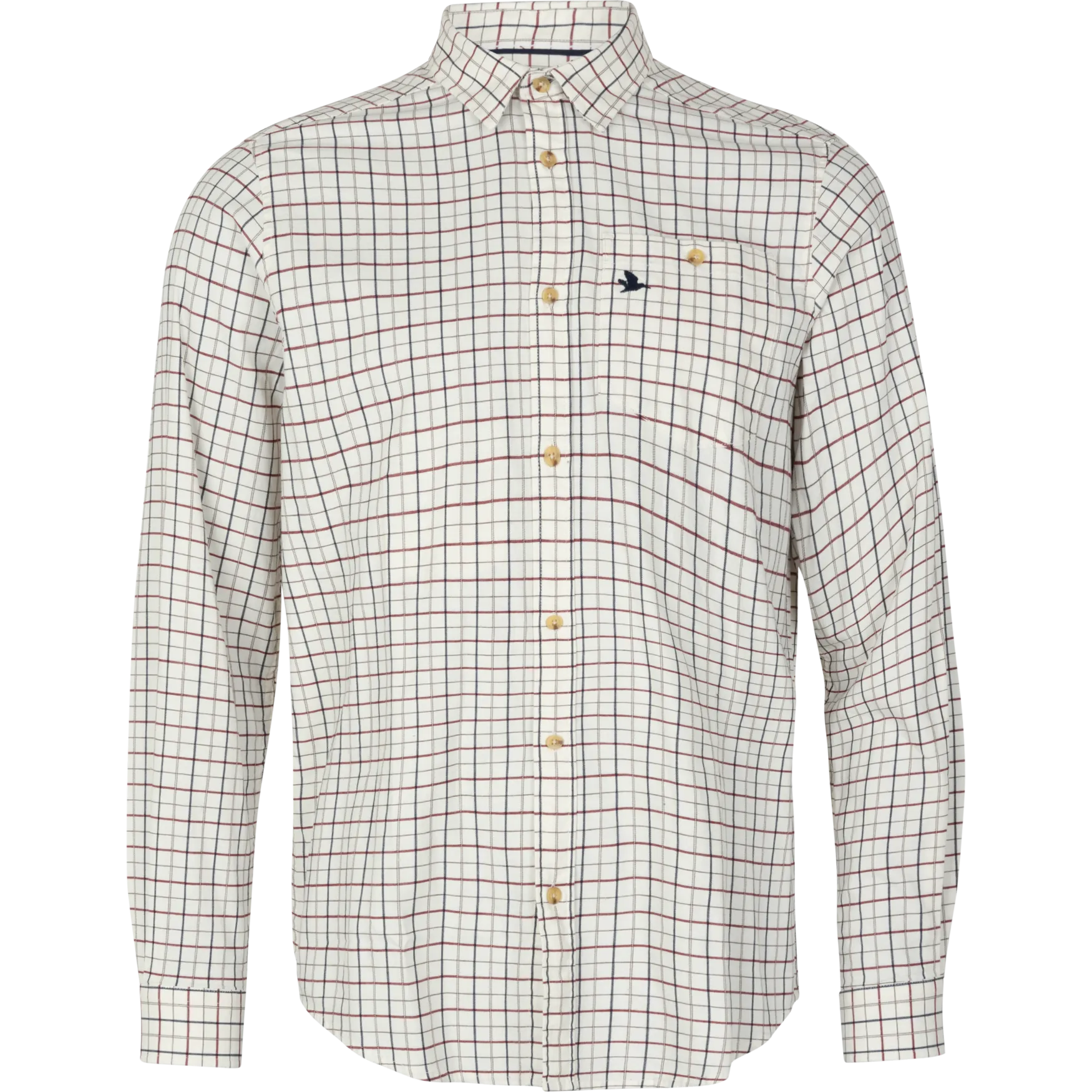 Seeland Men&#x27;s Shooting Shirt Cabernet/Blue Check | Buy Seeland Men&#x27;s Shooting Shirt Cabernet/Blue Check here | Outnorth
